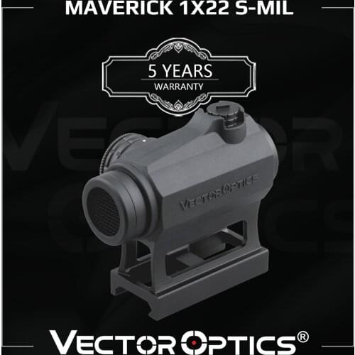 Vector Optics Maverick 1x22 MIL Rubber Cover Hunting Red Dot Sight Reflex Collimator Scope For Real Firearms .223 5.56 & Airsoft