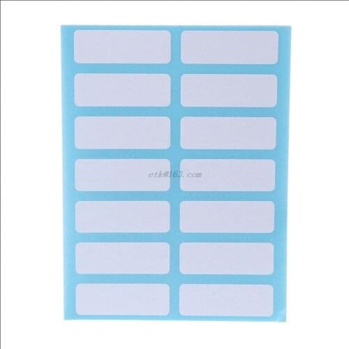12 Sheet Self Adhesive Sticky White Label Blank Stickers Note Tags Craft