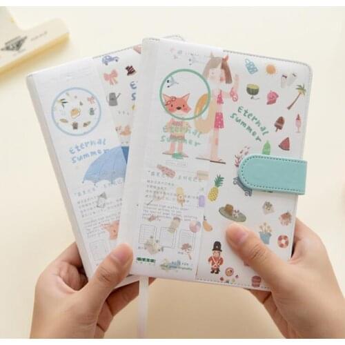 2020 Sharkbang Kawaii PU Magnetic Buckle Monthly Notebook Daily Diary Journal Weekly Planner Libretas Agenda School Stationery