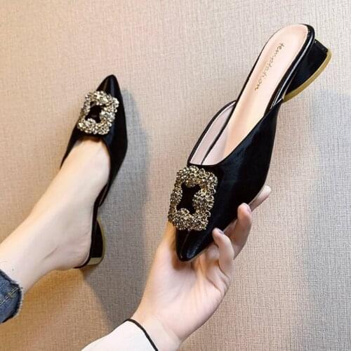 Summer Slippers Women Mules Shoes Slippers Female Pointed Toe Flip Flop Slides Slipper Ladies Casual Slides Outdoor Beach Shoes