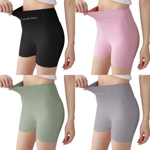 Shorts Women Thin Fitness Casual High Waist Fashion Biker Shorts Summer Slim Knee-Length Bottoms Black Cycling Shorts Streetwear