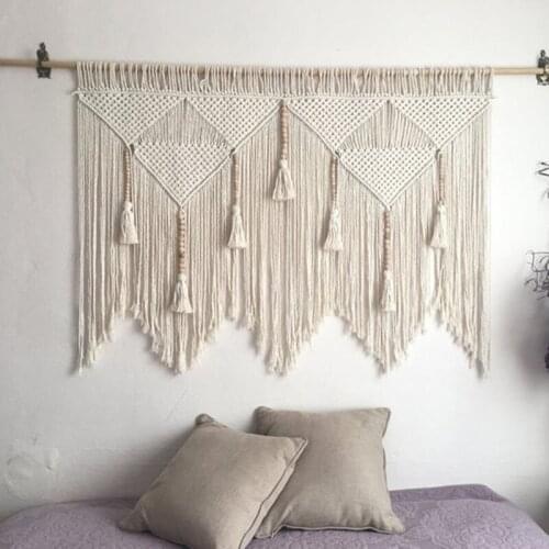 Nordic Hand Knitting Bohemian Tapestry All Cotton Europe Home Wall Decoration Homestay Bedside Background Room Decoration