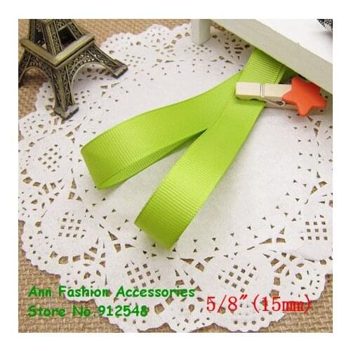 5/8" (15mm) Green Solid Grosgrain Ribbon,lwd1506