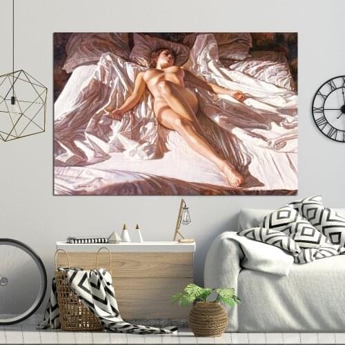 Female Nude Poster Sexy Woman Wall Art Girl Canvas Painting Print Decorative Picture for Living Room Home Decoration