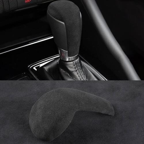 1pcs Alcantara Car Gear Shift Knob Cover Sticker Auto Interior Accessories For Mazda 3 Axela Mazda 2 Mazda 6 Atenza 2014-2020