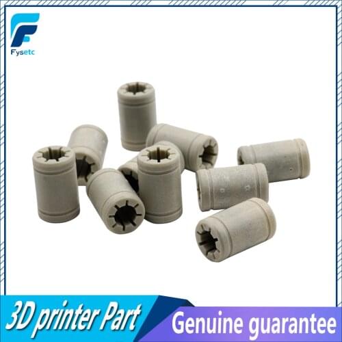 10* Solid Polymer Anet Bearing LM8UU Bearing 8mm Shaft VS Drylin RJ4JP-01-08 For Anet Prusa i3 3D Printer ID 8mm OD 15mm