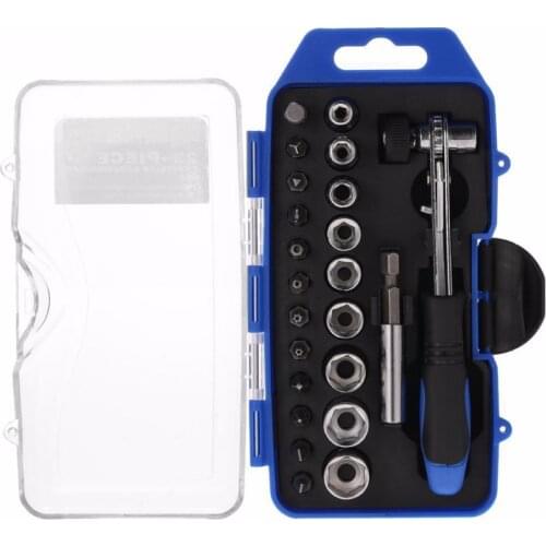 23 In 1 Multi-functional Precise Mini Ratchet Screwdriver Bits Set Sockets Extension Rod Repair Tool Kit