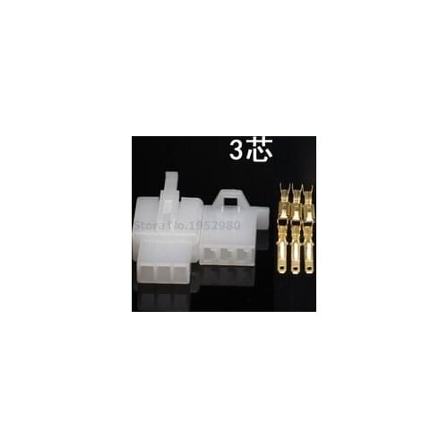 50set/lot 2.8MM 3P electrical vehicle car automobile and motor cycle connector(male+female+terminal)
