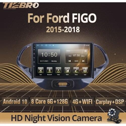 Tiebro 2DIN Android10.0 Car Radio For Ford FIGO 2015-2018 Car Radio With Screen Multimedia 2DIN DVD Player Gps Navigation DSP