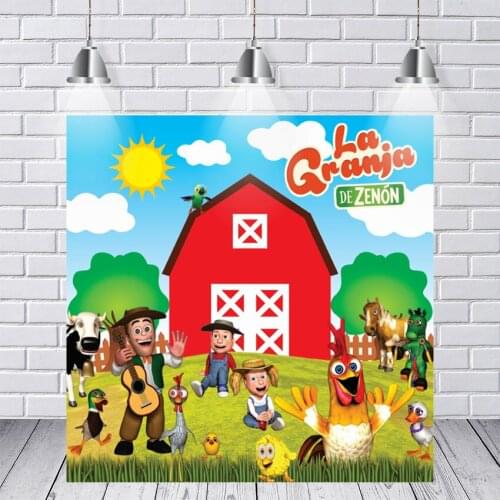 Background Photography La Granja De Zenon Red Barn Farm Animals Garden Custom Photo Studio Seamless Background Backdrop Vinyl