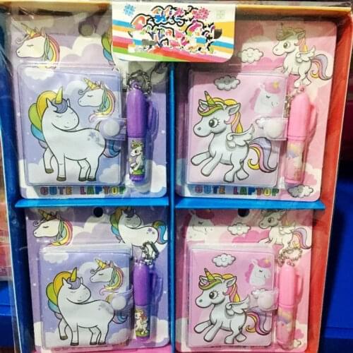 Kawaii Unicorn Notebook with Ballpoint Pen Set Writing Diary Book Kids Gift Stationery Student Rewarding School Office Supply