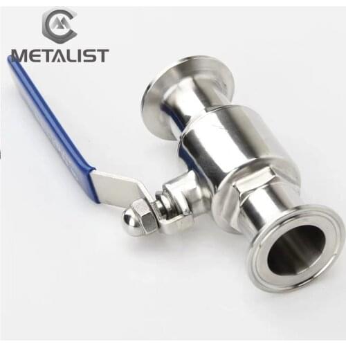 METALIST 2“ OD 51mm SS304 Stainless Steel Sanitary Full Port 2-Way Ball Valve Fit 2" 64MM Tri Clamp Type Weld Ferrule