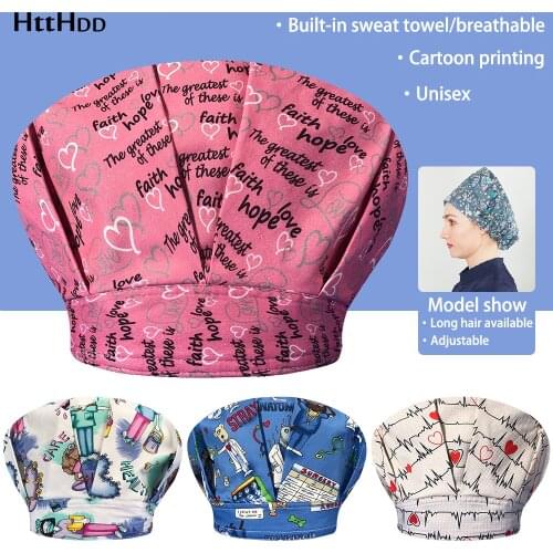 Pharmacy Female Nurse Doctor Working Protective Surgical Caps Cooking Cartoon High-quality Wholesale Chef Uniform Accessories