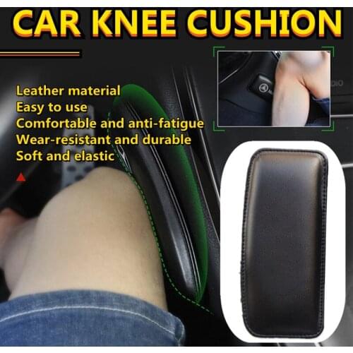 Leather Knee Pad Car Universal Cushion Interior Pillow Seat Soft Memory Foam Thigh Support Comfortable Auto Accessories 18X8.2cm