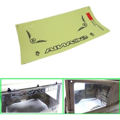 Car Window Sticker Decoration for 1/14 Tamiya RC Truck Trailer Tipper Scania 470 620 730 Car Diy Parts