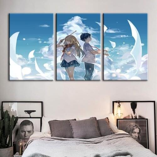 Wall Art Home Decoration Canvas Painting Modern Your Lie In April Anima Pictures Hd Printed Modular Poster for Living Room Frame