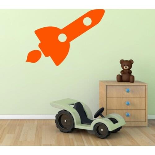 Rocket Pattern Wall Stickers For Kids Room Baby Bedroom Vinyl Wall Decal Interior Adhesive Removable Home Playroom Decor SYY783