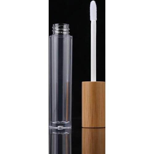 Lilipgloss tube empty 5ml /6ml Bamboo lipgloss tube cosmetic packaging empty lip gloss tubes