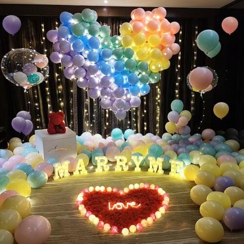 Proposal props romantic surprise creative supplies decorate the room indoor scene layout express artifact bedroom package