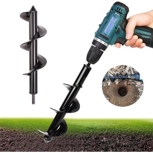 Garden Spiral Drill Bit Flower Planter Earth Auger For Electric Drill Modified Ground Drill Gardening Planting Hole Digger Tools