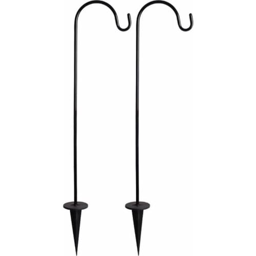 2 Pcs Outdoor Shepherd Hooks Solar Power Light Energy Saving Super Bright Yard Garden Decoration Dual Use Shepherd Hook Hanging