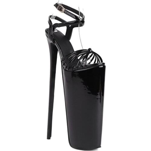 30cm Women Stilettos Platform Super High Heel Stilettos Peep Toe Cross-strap Nightclub Shoes Sexy Pumps Size 35-46 Nightclub