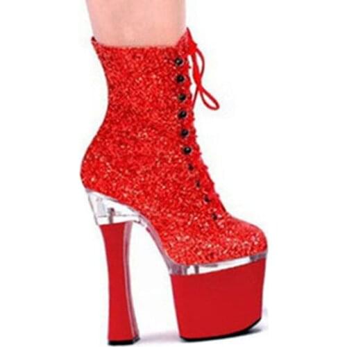Women Boots Fashion Wild Black Boots 18CM High Heels Boots Fashion Boots Super High Heel Shoes