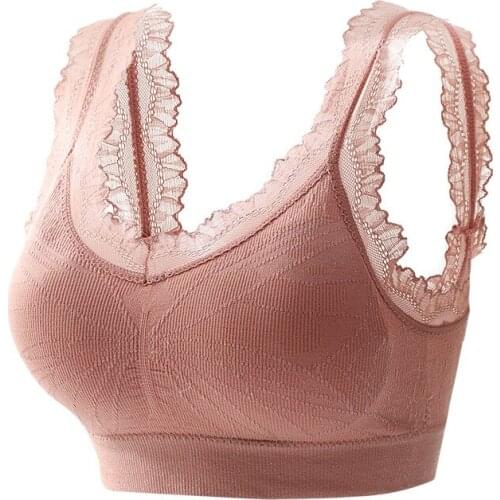 Womens Bra Plus Size Seamless Underwear Sexy Lace Wireless Beauty Back Lingerie Push Up bh Bra Cozy Chest tube Top bralette