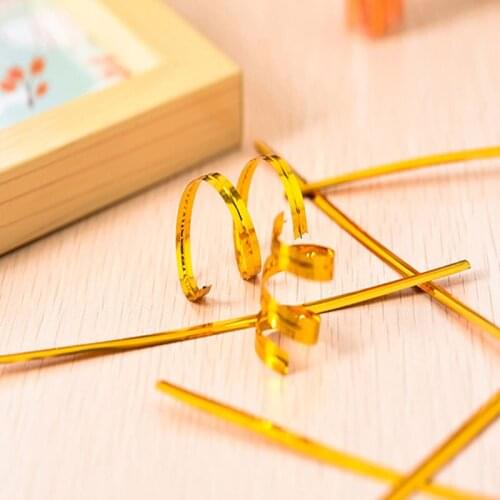 500 Yards Golden Cable Tying Line Wholesale Gold And Silver Cable Wire Packaging Sealing Rope Bread Food Gift No Cracking S056A