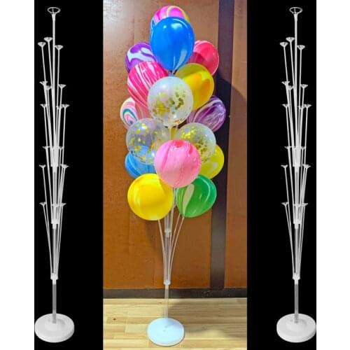 19 Tubes Balloon Stand Holder Column Helium Balloons Happy Birthday Ballon Kids Baby Shower Wedding Party Decorations