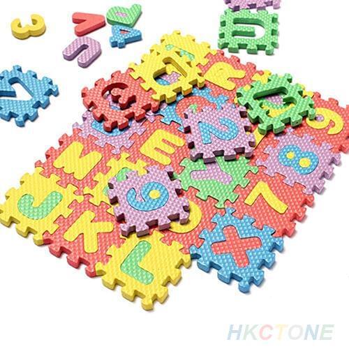 36 Pcs/Set Child Kids Novelty Alphabet Number EVA Puzzle Foam Teaching Mats Toy Baby Crawling Mats Carpet Soft Floor Mats