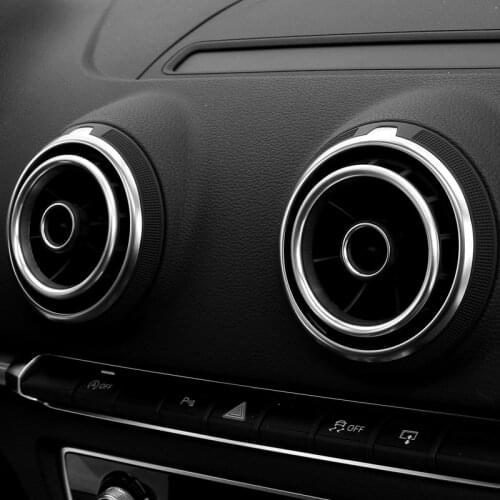 4PCS Audi A3 S3 Car Air Conditioning Outlet Ring Air Outlet Cover Trim for Audi Q2 Sedan Hatchback Auto Accessories Car Styling