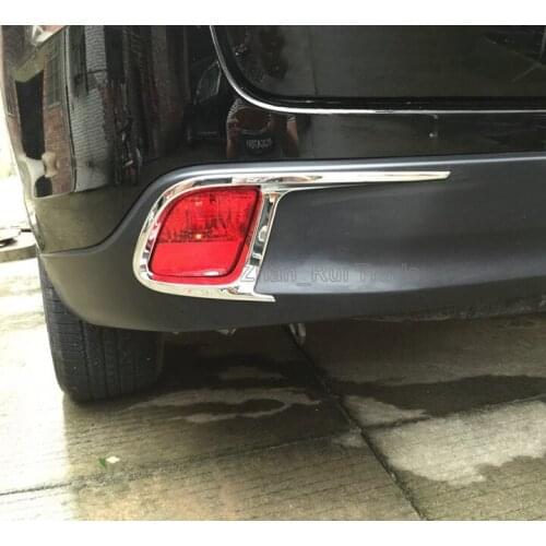ABS Chrome Rear Fog Light Lamp Cover Trim Molding Bezel Garnish For Toyota Highlander 2014-2019