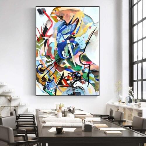 Poster Prints by Vasily Kandinsky Abstract Canvas Painting Famous Artwork Mural Picture Living Room Home Decoration