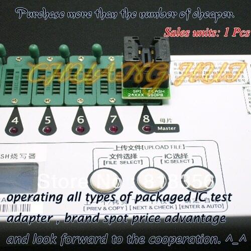 TSSOP8/SSOP8 Programmer Adapter SPI FLASH Programmer Adapter for SPI-FLASH Programmer Adapter 24XXX eeprom flash Adapter