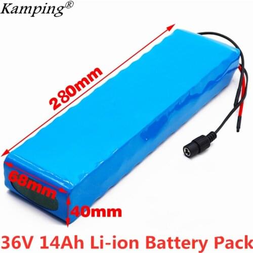 Ebike 36V 14ah Battery ebike battery pack 18650 Li-Ion Battery 500W High Power and Capacity 42V Motorcycle Scooter with bms