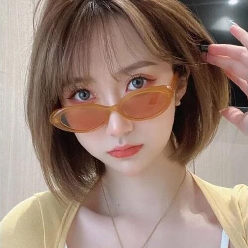 AOZE 2021 Retro Sunglasses Women Oval Resin Frame Sun Glasses Brand Design Mirror Sunglasses Fashion Female Glasses UV400