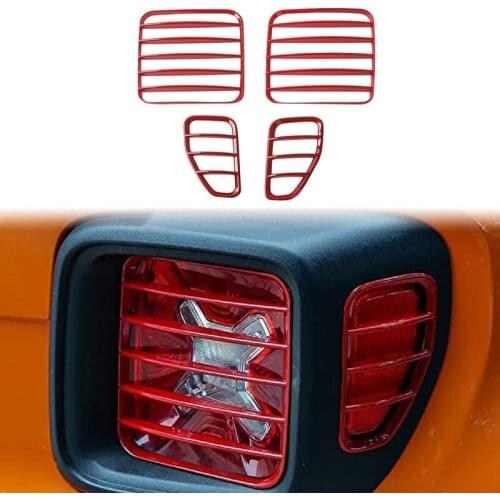 AU05 -4Pcs Car Sticker Tail Lights Decoration Frame Accessories Auto Rear Lamp Trim Cover for Jeep Renegade 2016