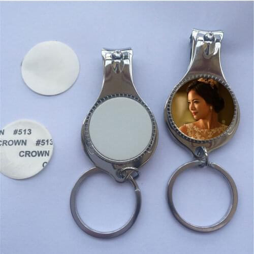 Nail cutters key chains for sublimation bottle opener heat transfer blank key ring diy materials new style wholesales