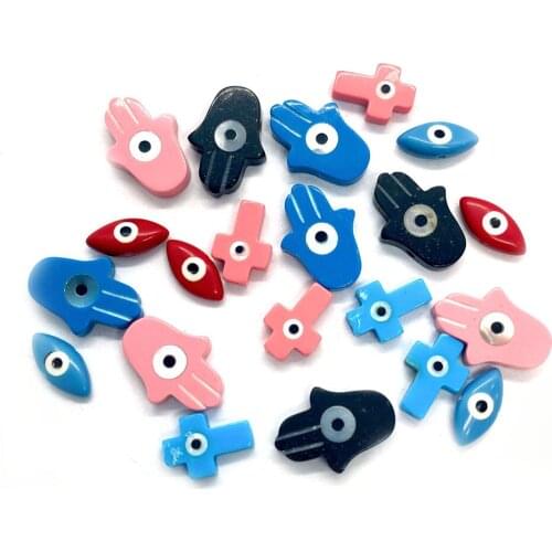 Natural Shell Paint Beads 7x10mm Non-fading Shell Pendant Devils Eye Beads Fashion Jewelry DIY Necklace Bracelet Accessories