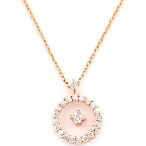 Dongdaemun, Korea with the necklace, delicate round clavicle chain