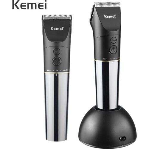 KEMEI Electric Hair Clipper Professional Barber LCD Display Trimmer with Carbon Steel Cutter Head Hair Cutting Machine 60G