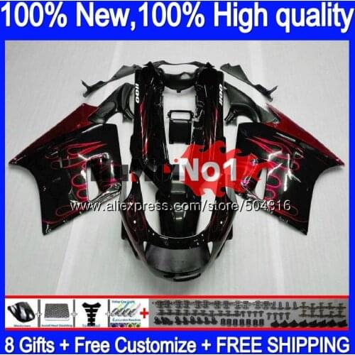 ZX-11R For KAWASAKI ZZR 1100 ZZR-1100 ZX11R 90 91 92 93 Red flames 54MC.19 ZX-11 ZZR1100 ZX11 R ZX 11R 1990 1991 1992 Fairing