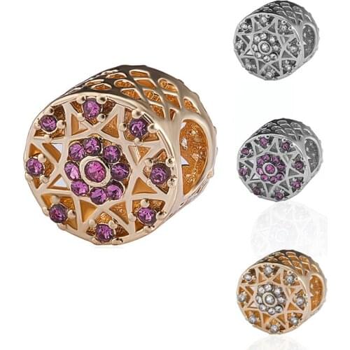 HPXmas Wholesale 5pcs/lot Luxury Micro Pave Zircon Anchor Spacer Beads Charm for Bracelet Make Jewelry Diy Bracelet Crystal Bead