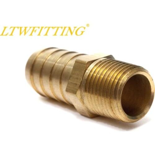 LTWFITTING Brass Barb Fitting Coupler 5/8" Hose ID x 3/8" Male NPT Fuel Gas