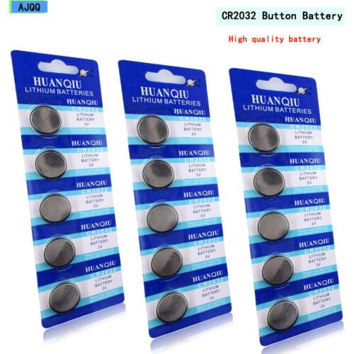 AJQQ 100PCS High Performance Pila CR2032 3V Battery Lithium BR2032 Lr 2032 ECR2032 CR 2032 Battery Ues for Watch