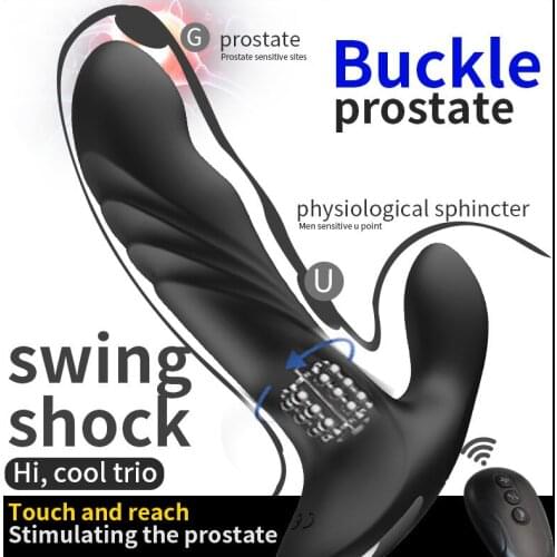 Wireless Control Vibrating Rotating Buckle Male Prostate Massager Women Vagina Dildo Anal Plug Gay Erotic Sex Toy Anus Stimulate