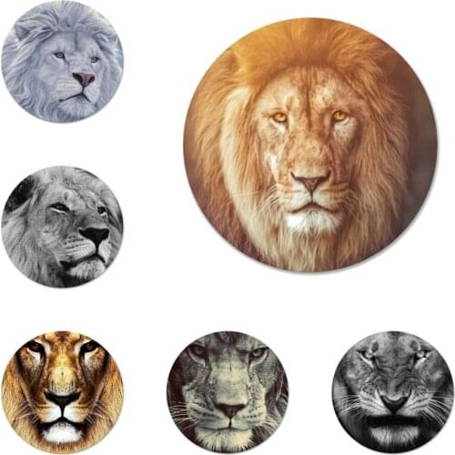Lion Alpha Male Cub Icons Pins Badge Decoration Brooches Metal Badges For Clothes Backpack Decoration