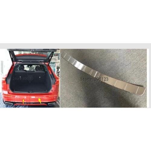 Rear Bumper Trim For Volvo XC60 2018 2019 Exterior Trunk Protector Scuff Sill Plate Cover Stainless Steel