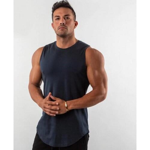 New Bodybuilding Tank Tops Men Gym Fitness Workout Cotton Sleeveless shirt Male Casual Singlet Vest Undershirt Crossfit Clothing